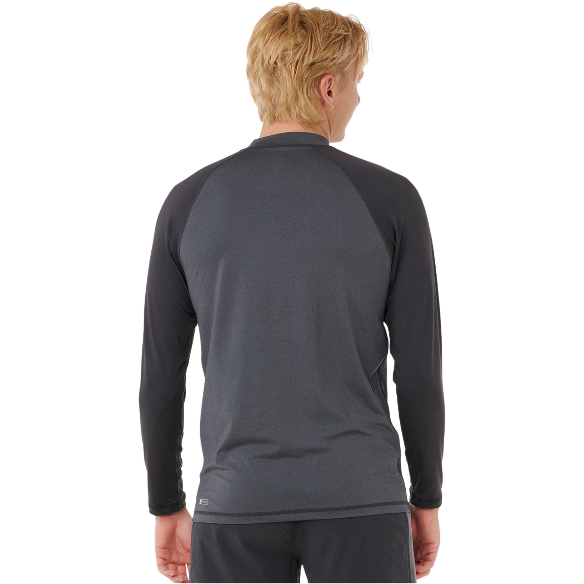 2026 Rip Curl Männer Shock UPF Langarm-Lycra-Weste 16GMRV - Black Marle